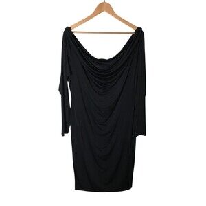 Asos Dress Women's Size 14 Black Long Sleeve Cowl Neck